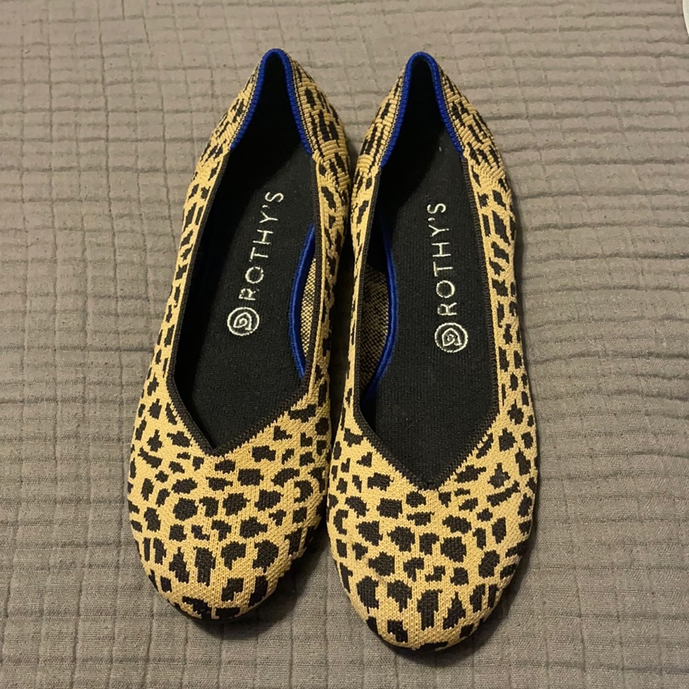 EUC leopard “the flat” Rothys flats